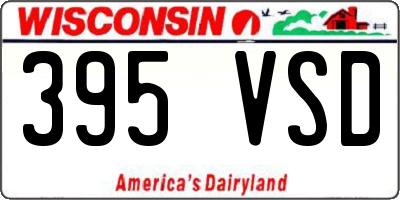 WI license plate 395VSD