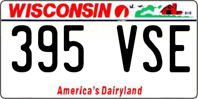 WI license plate 395VSE