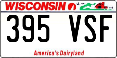 WI license plate 395VSF