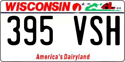 WI license plate 395VSH