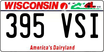 WI license plate 395VSI