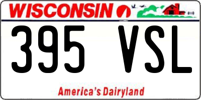 WI license plate 395VSL