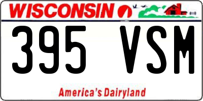 WI license plate 395VSM