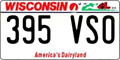 WI license plate 395VSO