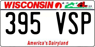 WI license plate 395VSP