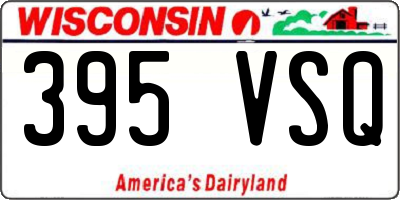 WI license plate 395VSQ