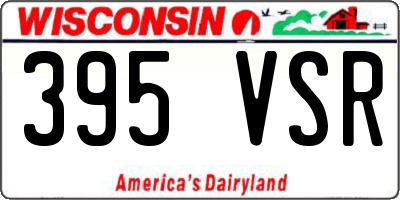 WI license plate 395VSR