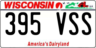 WI license plate 395VSS