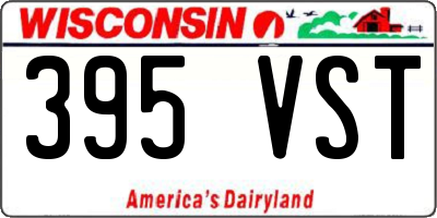 WI license plate 395VST