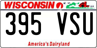 WI license plate 395VSU