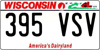 WI license plate 395VSV