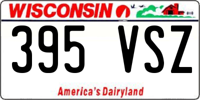 WI license plate 395VSZ