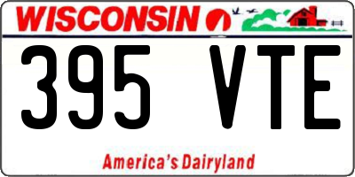 WI license plate 395VTE
