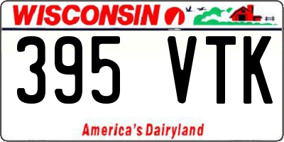 WI license plate 395VTK