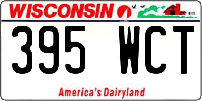 WI license plate 395WCT