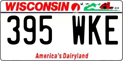 WI license plate 395WKE
