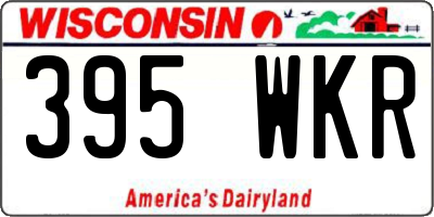 WI license plate 395WKR
