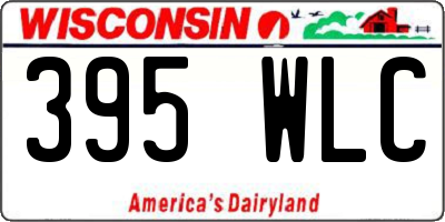 WI license plate 395WLC