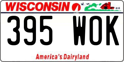 WI license plate 395WOK