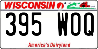 WI license plate 395WOQ