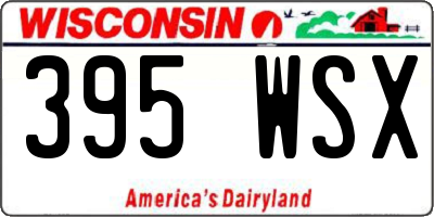 WI license plate 395WSX