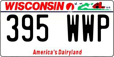 WI license plate 395WWP