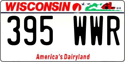 WI license plate 395WWR