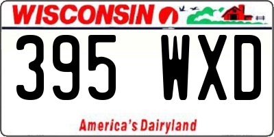 WI license plate 395WXD