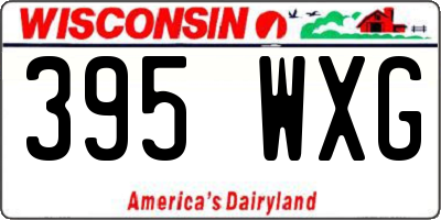 WI license plate 395WXG