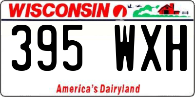 WI license plate 395WXH