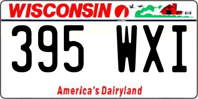 WI license plate 395WXI