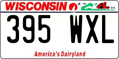 WI license plate 395WXL