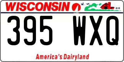 WI license plate 395WXQ