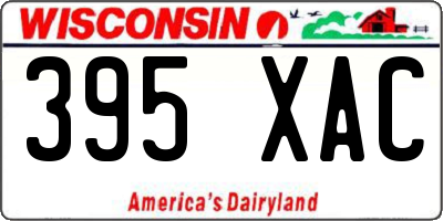 WI license plate 395XAC