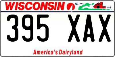 WI license plate 395XAX