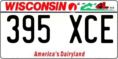 WI license plate 395XCE