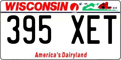 WI license plate 395XET