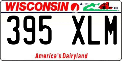 WI license plate 395XLM