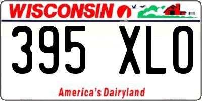 WI license plate 395XLO