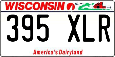 WI license plate 395XLR