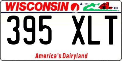 WI license plate 395XLT