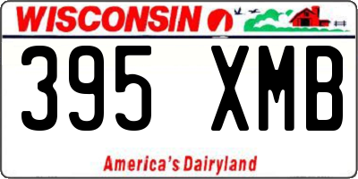 WI license plate 395XMB
