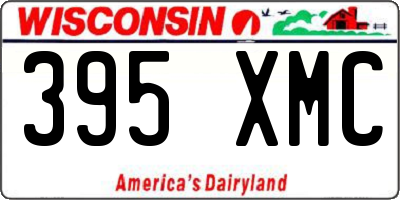 WI license plate 395XMC