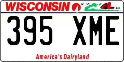 WI license plate 395XME