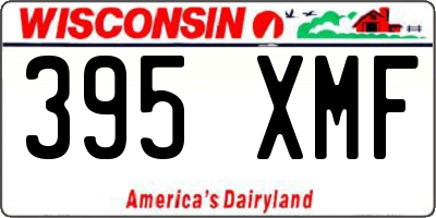 WI license plate 395XMF