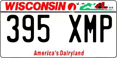 WI license plate 395XMP