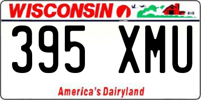 WI license plate 395XMU