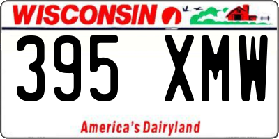 WI license plate 395XMW