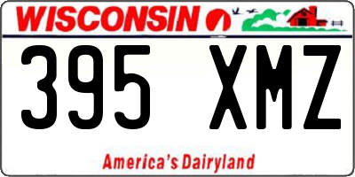WI license plate 395XMZ