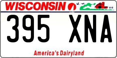 WI license plate 395XNA